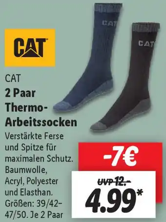 Lidl CAT 2 Paar Thermo Arbeitssocken Angebot