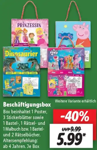 Lidl Beschäftigungsbox Angebot