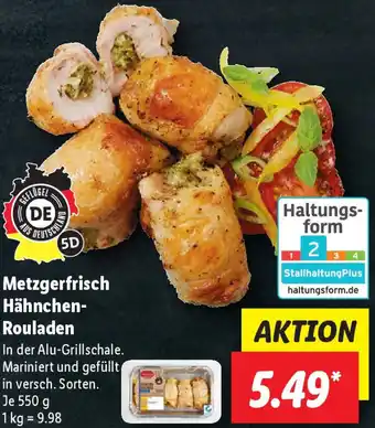 Lidl Metzgerfrisch Hähnchen-Rouladen 550 g Angebot