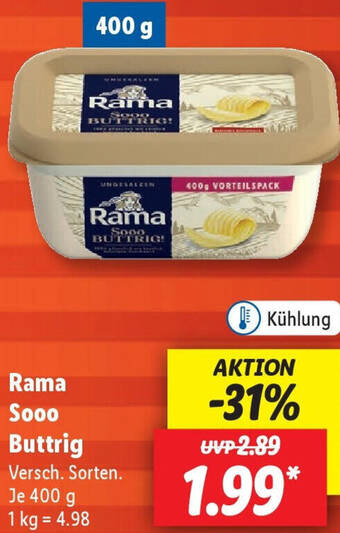 Lidl Rama Sooo BUTTRIG! 400 g Angebot