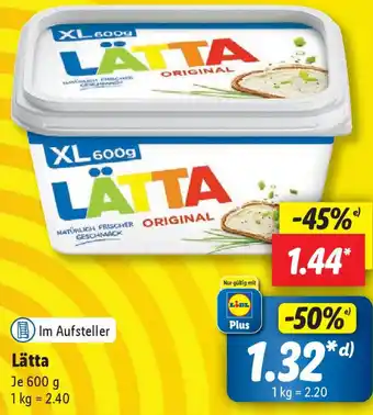 Lidl Lätta 600 g Angebot