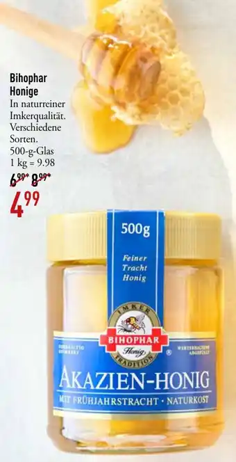 Galeria Markthalle Bihophar Honige 500 g Glas Angebot