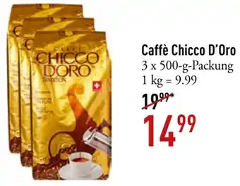 Galeria Markthalle Caffè Chicco D'Oro 3 x 500 g Packung Angebot