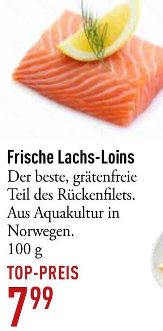 Galeria Markthalle Frische Lachs-Loins 100 g Angebot