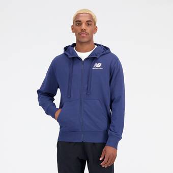 Intersport New balance herren schlupfjacke essentials stacked logo french terry jacket nny m Angebot
