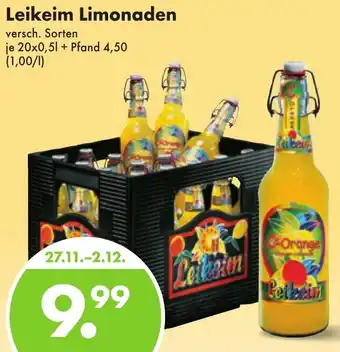 Trink und Spare Leikeim Limonaden 20x0,5 L Angebot