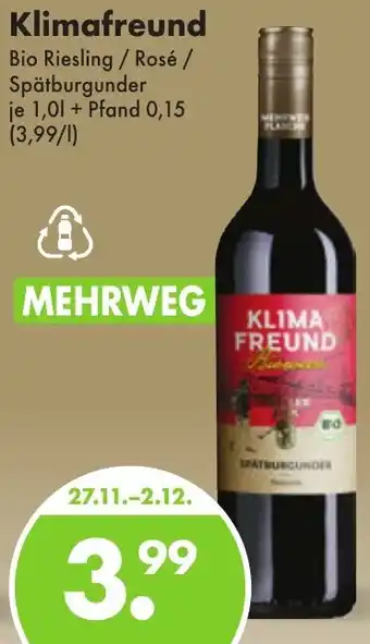 Trink und Spare Klimafreund 1,0 L Angebot