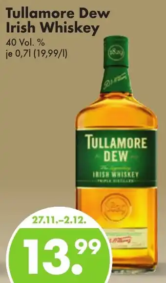 Trink und Spare Tullamore Dew Irish Whiskey 0,7 L Angebot