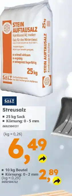 Globus Baumarkt SALZ Streusalz 10kg Angebot