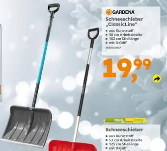 Globus Baumarkt GARDENA Schneeschieber ,,ClassicLine" Angebot
