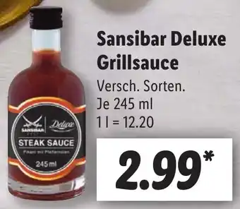 Lidl Sansibar Deluxe Grillsauce 245 ml Angebot