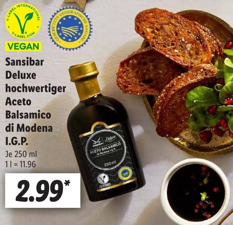 Sansibar Deluxe hochwertiger Aceto Balsamico di Modena I.G.P. 250 ml
