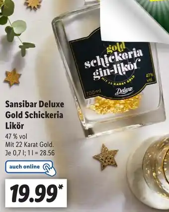 Lidl Sansibar Deluxe Gold Schickeria Likör 0,7 L Angebot