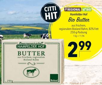 CITTI Markt Hamfelder Hof Bio Butter 250g Angebot