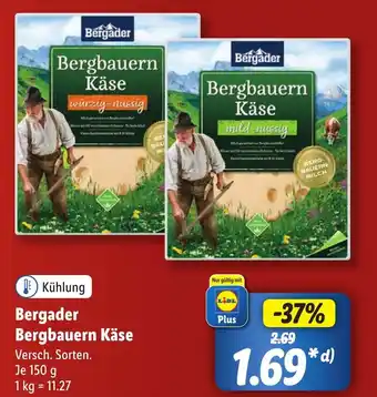 Lidl Bergader Bergbauern Käse 150 g Angebot