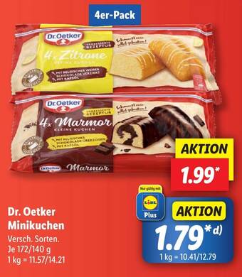 Lidl Dr. Oetker Minikuchen 172/140 g 4er Pack Angebot