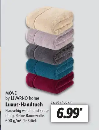 Lidl MÖVE by LIVARNO home Luxus-Handtuch Angebot