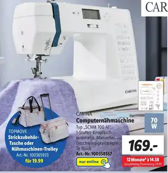 Lidl CARINA Computernähmaschine Angebot