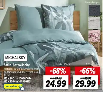 Lidl MICHALSKY Satin-Bettwäsche B135 x L200 cm Angebot