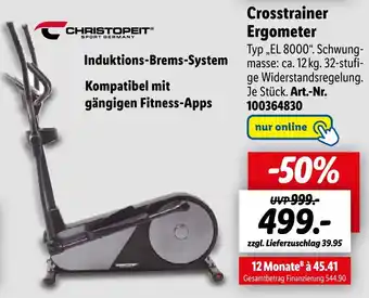 Lidl CHRISTOPEIT SPORT GERMANY Crosstrainer Ergometer Angebot