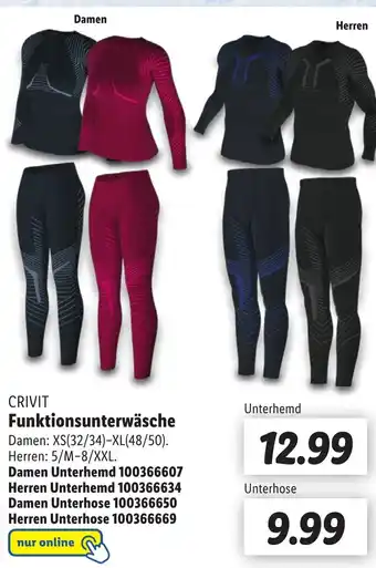 Lidl CRIVIT Funktionsunterwäsche Unterhose Angebot