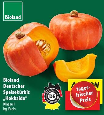 Lidl Bioland Deutscher Speisekürbis ,,Hokkaido" Angebot