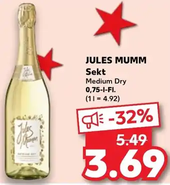 Kaufland JULES MUMM Sekt 0,75 l Fl. Angebot