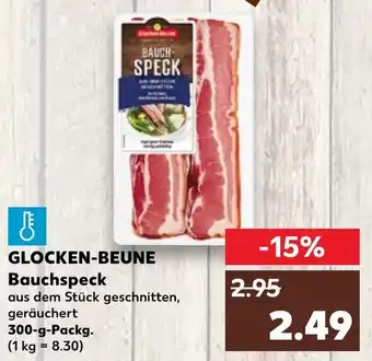 Kaufland GLOCKEN-BEUNE Bauchspeck 300 g Packg. Angebot