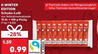 Kaufland K-WINTER EDITION Schoko-Lolli 150 g Packg. Angebot