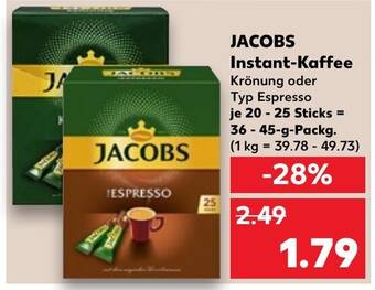 Kaufland JACOBS Instant-Kaffee 36-45-g-Packg. Angebot