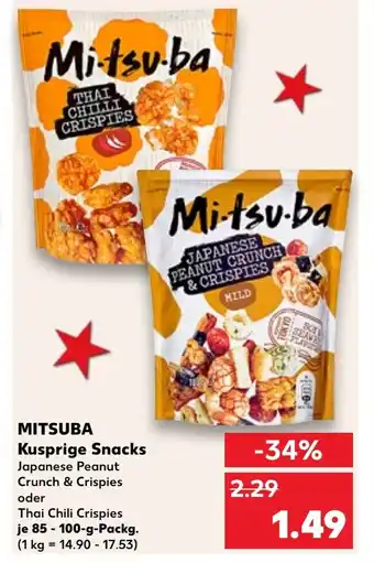 Kaufland MITSUBA Kusprige Snacks 85-100 g Packg. Angebot