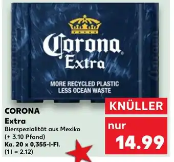 Kaufland CORONA Extra Ka. 20 x 0,355 l Fl. Angebot