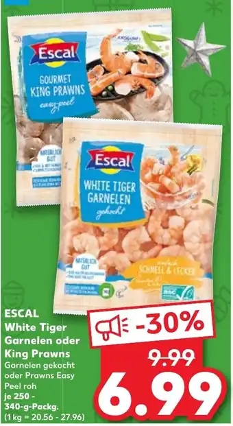 Kaufland ESCAL White Tiger Garnelen oder King Prawns 340-g-Packg. Angebot