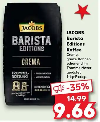 Kaufland JACOBS Barista Editions Kaffee 1 kg Packg. Angebot