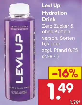 Netto Marken-Discount Levi Up Hydration Drink 0,5 Liter Angebot