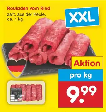 Netto Marken-Discount Rouladen vom Rind ca. 1 kg Angebot