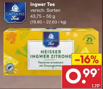 Netto Marken-Discount Ingwer Tee 43,75-50 g Angebot