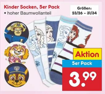 Netto Marken-Discount Kinder Socken, 5er Pack 5er Pack Angebot