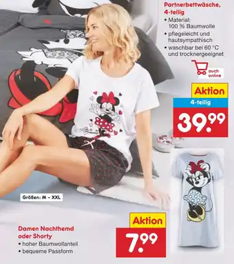 Netto Marken-Discount Damen Nachthemd oder Shorty Angebot