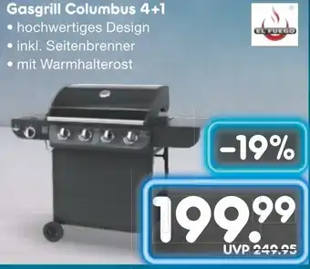 Netto Marken-Discount EL FUEGO Gasgrill Columbus 4+1 Angebot