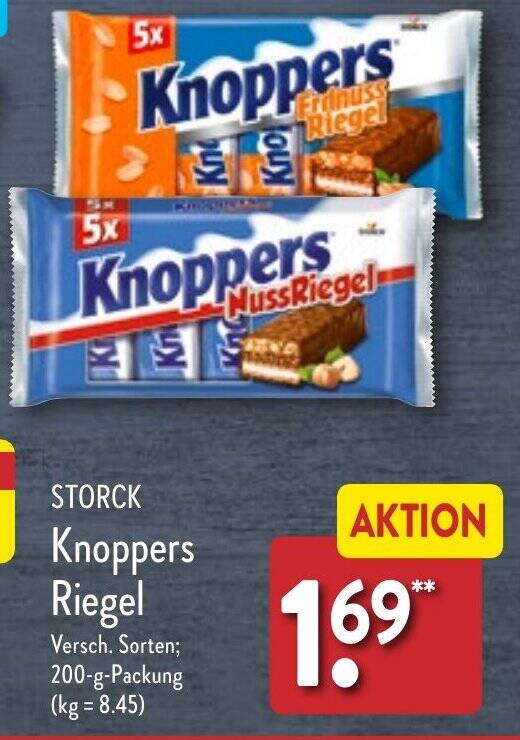 STORCK Knoppers Riegel 200 g Packung Angebot bei Aldi Nord