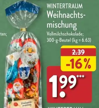 Aldi Nord WINTERTRAUM Weihnachts-mischung 300 g Beutel Angebot