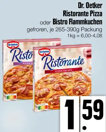 Edeka Xpress Dr. Oetker Ristorante Pizza oder Bistro Flammkuchen 265-390g Packung Angebot