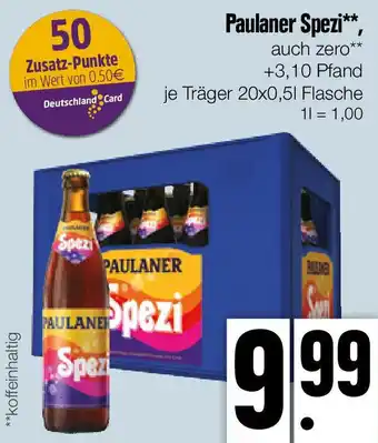 Edeka Xpress Paulaner Spezi 20x0,5 L Flasche Angebot