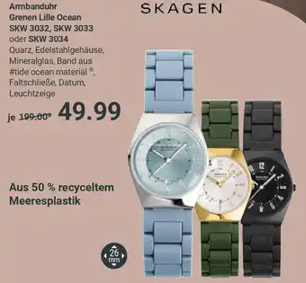 Globus SKAGEN Armbanduhr Grenen Lille Ocean SKW 3032, SKW 3033 oder SKW 3034 Angebot