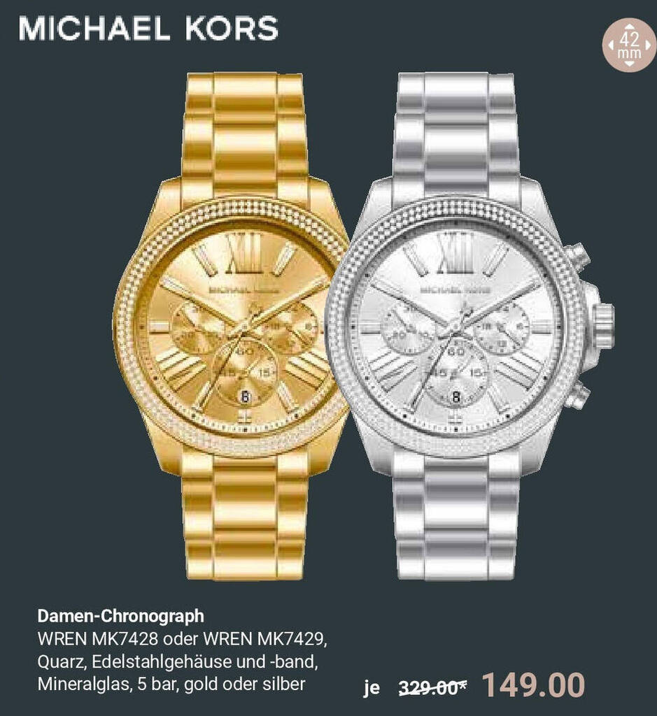 Michael best sale kors damenchronograph