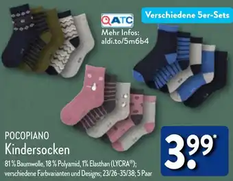 Aldi Nord POCOPIANO Kindersocken Angebot