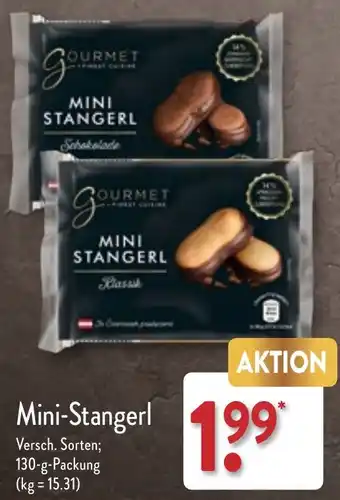 Aldi Nord GOURMET FINEST CUISINE Mini-Stangerl 130 g Packung Angebot