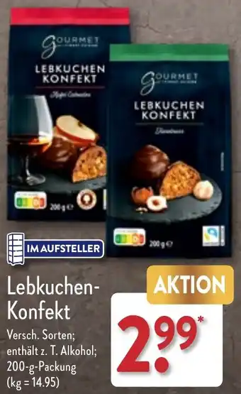 Aldi Nord GOURMET FINEST CUISINE Lebkuchen Konfekt 200 g Packung Angebot