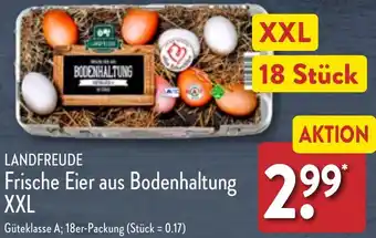 Aldi Nord LANDFREUDE Frische Eier aus Bodenhaltung XXL 18 Stück Angebot